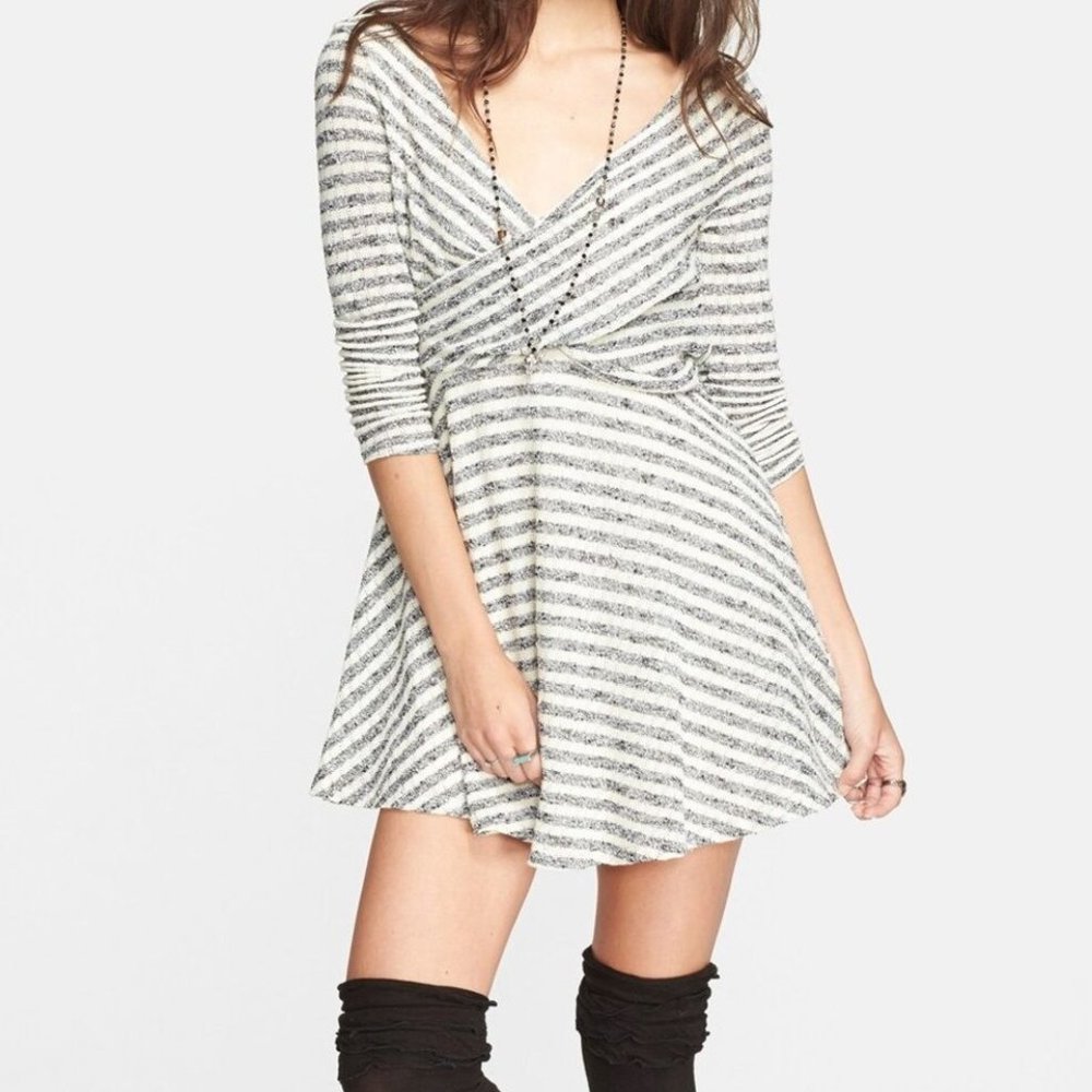 Free People Maverick Faux Striped Wrap Dress
